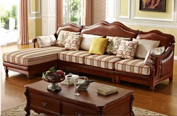 Customized Strong And Durable American Style New Classical Leather Corner Sofa