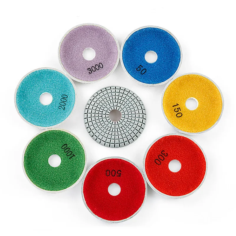Diamond Polishing Pads Wet Buff Disc for Sanding Marble Granite Quartz Abrasive Grinding Tool Wet Polishing Pad Buffing Pads