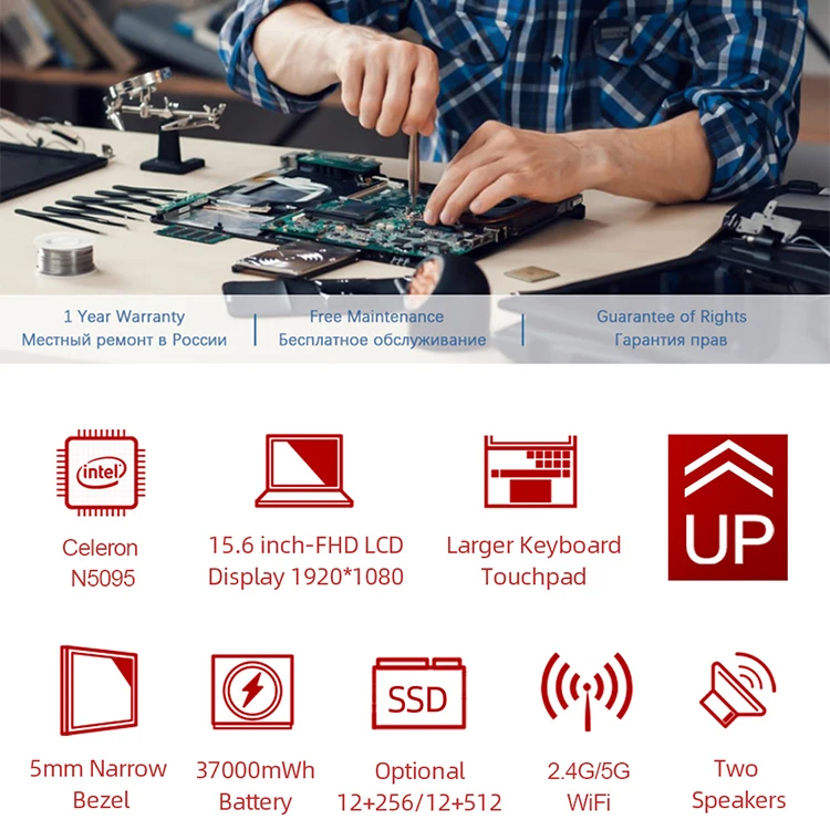 N9 Max N5095 12G Memory + 256G 15.6 Inch asus laptop msi gaming laptop cheap laptop