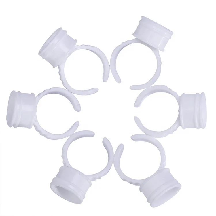 
High quality white eyelash small extension glue ring without partition 