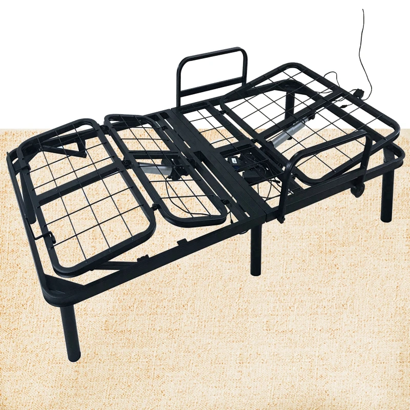 Modern bed room furniture metal base upholstered bed