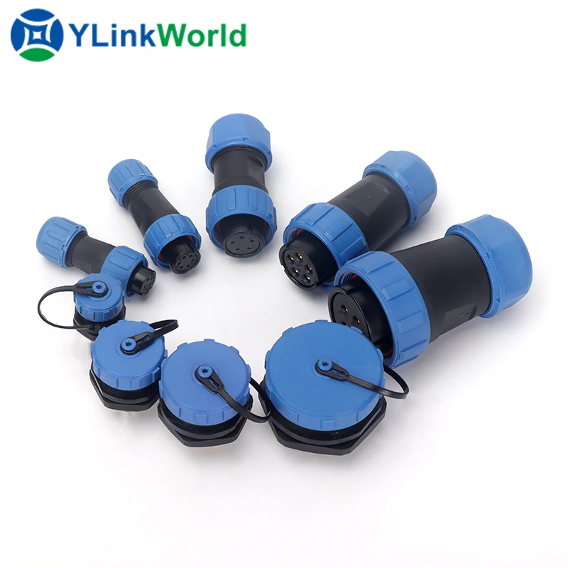 WEIPU SP21 2Pin Panel Mount Plug IP68 Waterproof Connector 30A 500V Industrial Aviation Electrical Power Cable Connector