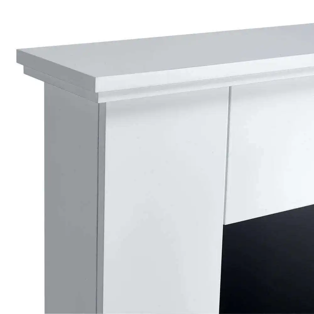 New Style Wall Mounted Household White Contemporary Appearance Electric Fireplace For Living Room