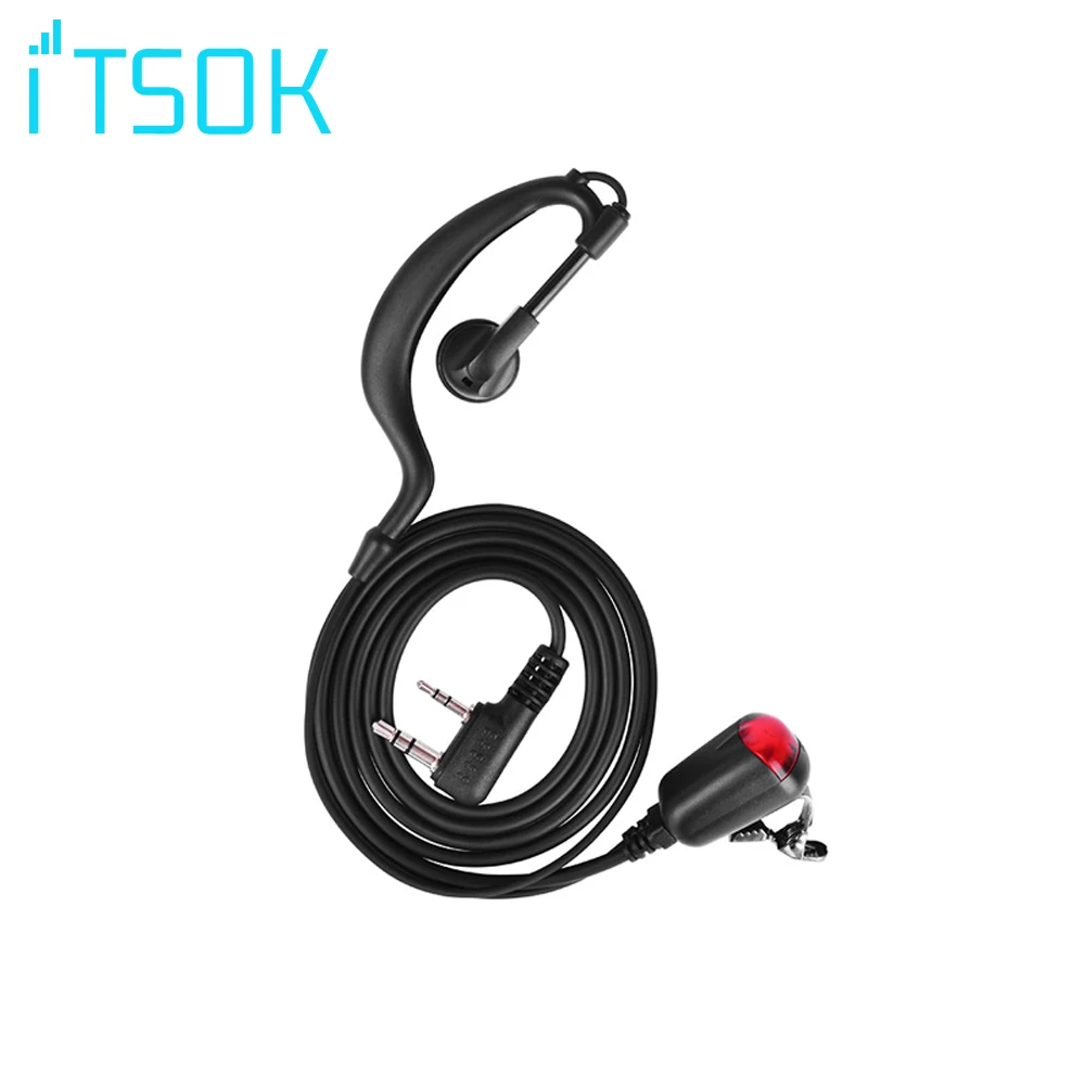 2 Pin PTT MIC гарнитура акустическая трубка In-ear Динамик для Baofeng UV-5R BF-888S CB радио аксессуары ванной комнаты с верескового цвета лампы