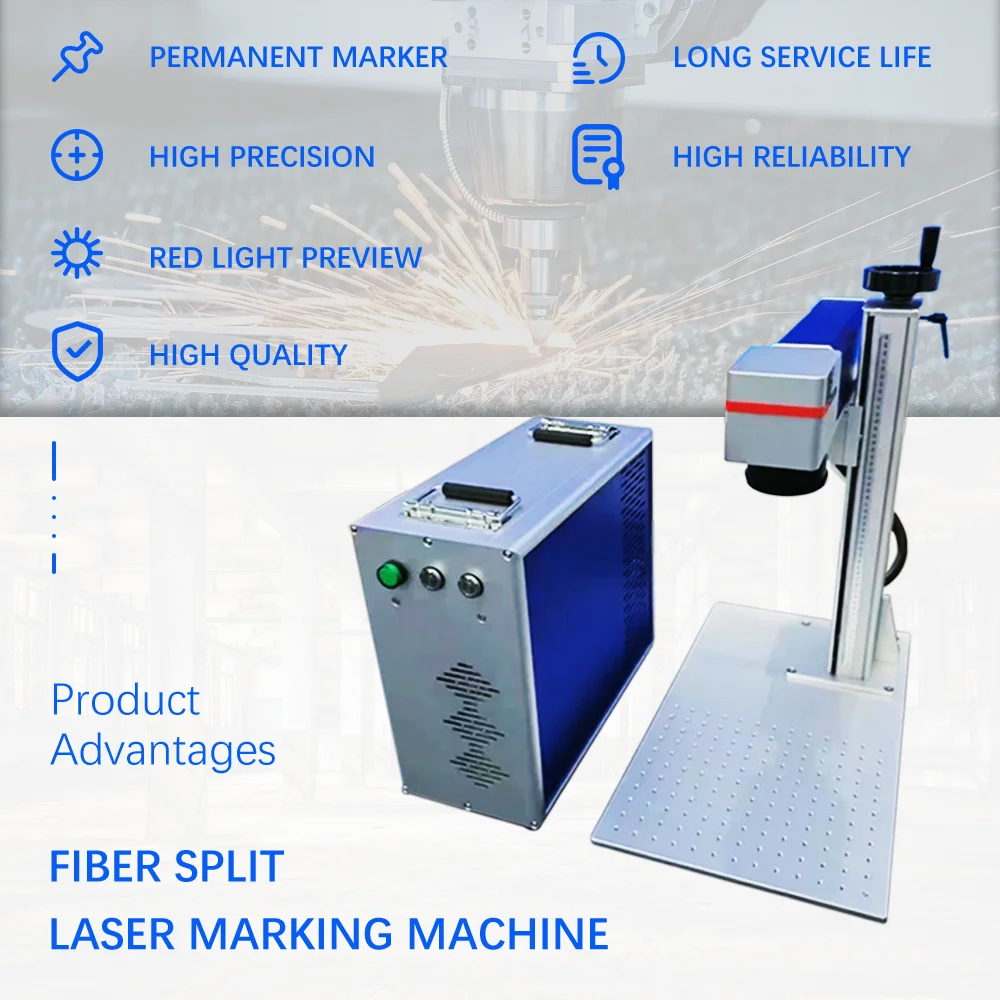 2024 New Model JPT Raycus Max 20w 30w 100w  2.5d 3d  Fiber Laser Marking Machine With Rotary For Jewelry Metal