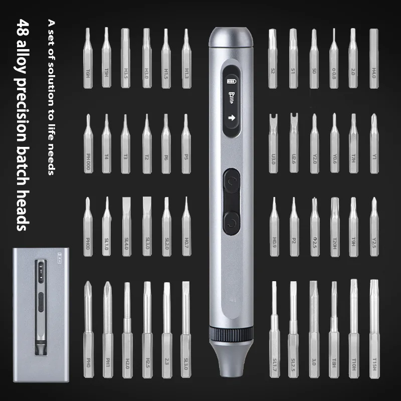Hot Sale Precision Electric Screw Knife Set Strong Magnetic Lightweight Mini Body Electric Screwdriver Set