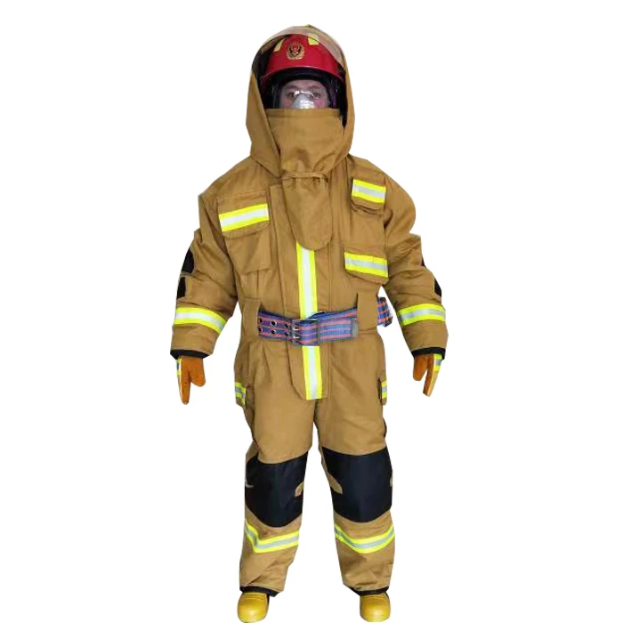 ISO approved Multi-functional Firefighter coverall suit one-piece firefighting suit