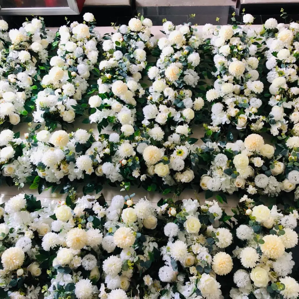 E-1194 Ins Flower Arrangement Centerpiece Artificial Flower Row For Wedding Decor