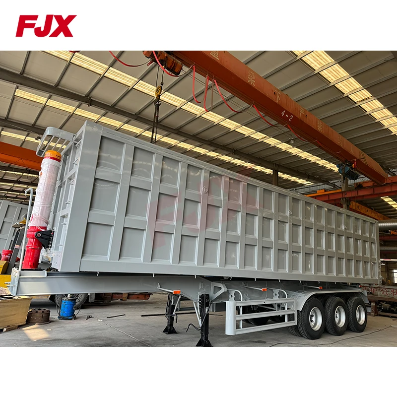 Dump truck semi-trailer 40-60t dump truck semi-trailer rollover customized 80 ton 3-axle coal transportation