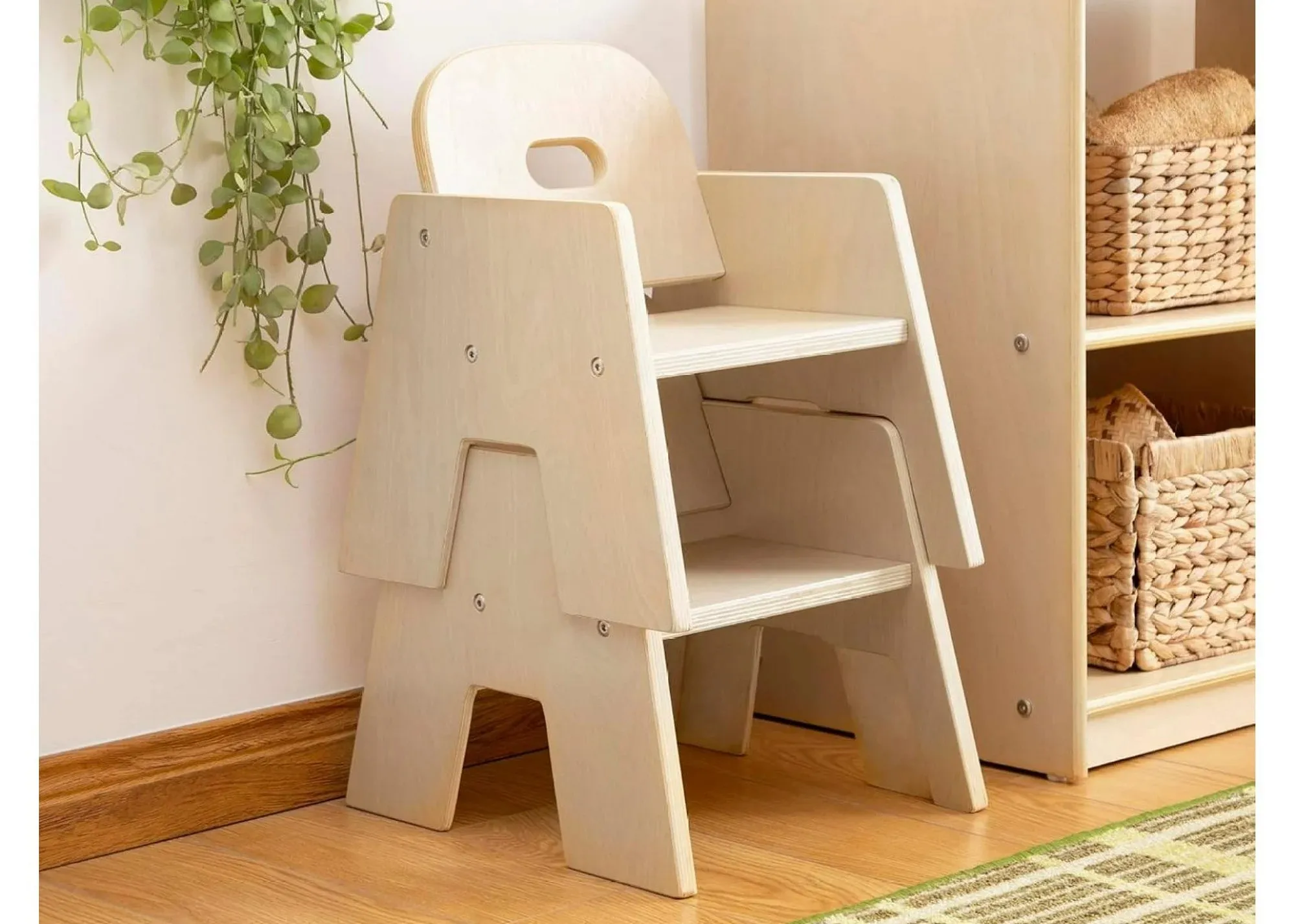 Solid Wood Round Table Set wooden baby chair bamboo Children Chair Kids Wooden Toddler Chairs