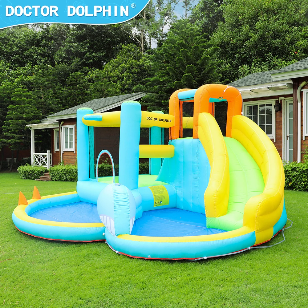 Doctor Dolphin ICTI Swimming Party Games bounce house Inflatable Water Slide Commercial Juegos Inflables