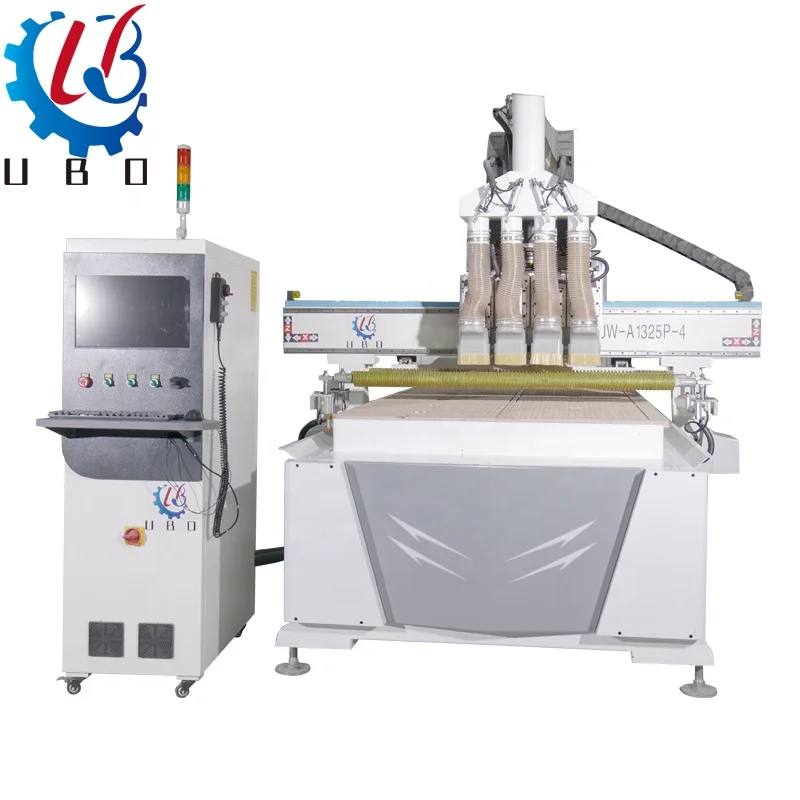 UBO multifunction industrial atc 1325 2030 cnc wood router mdf plywood cutting furniture door making machine