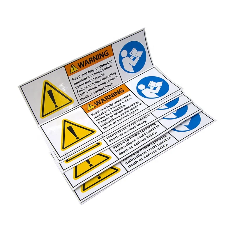 industrial danger safety labels stickers for machines