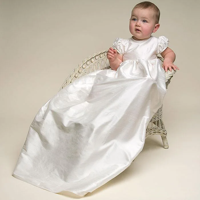 long white baby gown baptism dress for christening