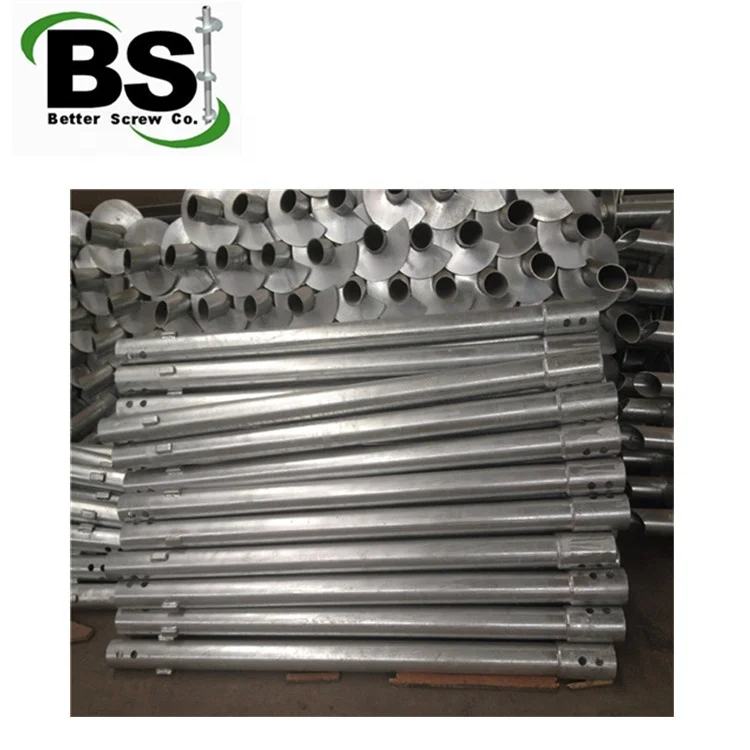 Alternative to traditional foundations round helical piles with OEM service screw piles with the ease of installation