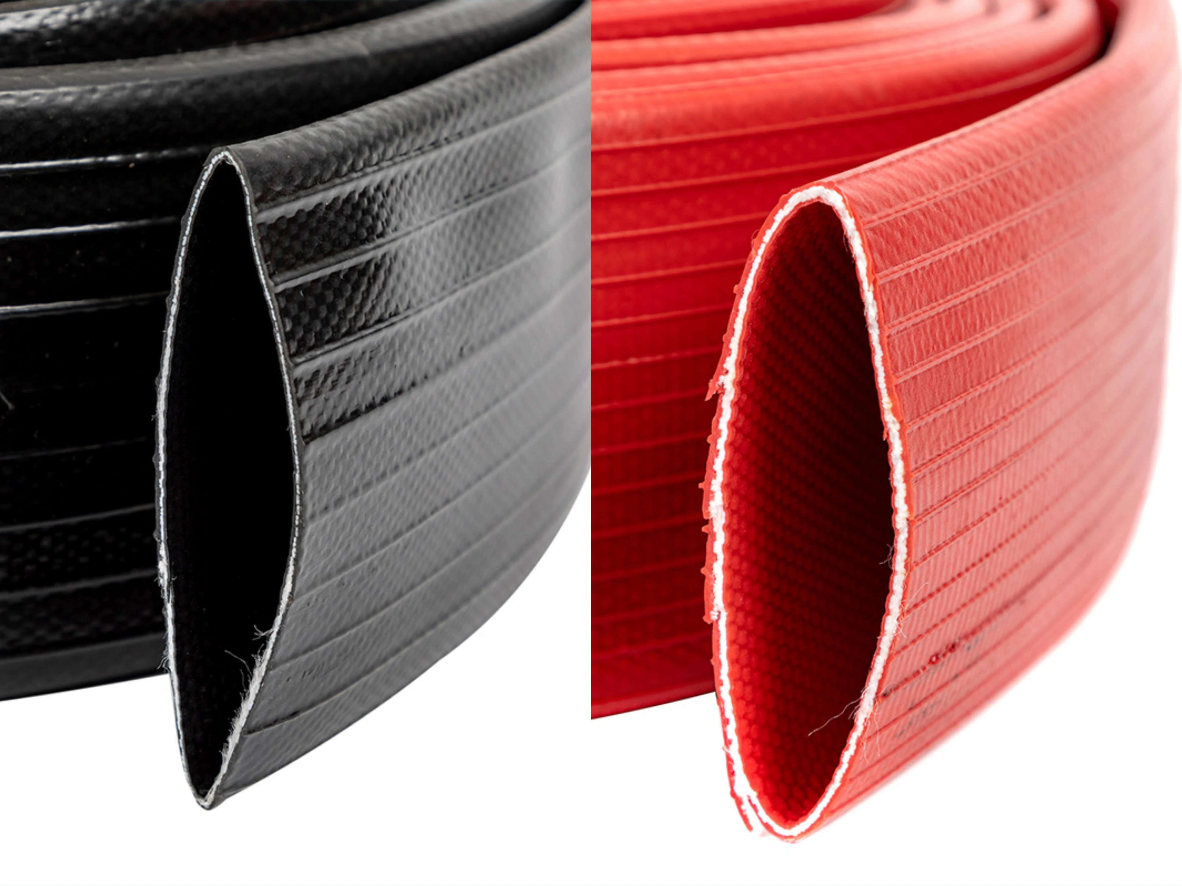 Red PVC/TPU Rubber Lay-Flat Fire Hose with Coupling/Connector Essential Equipment & Accessory for Firefighting