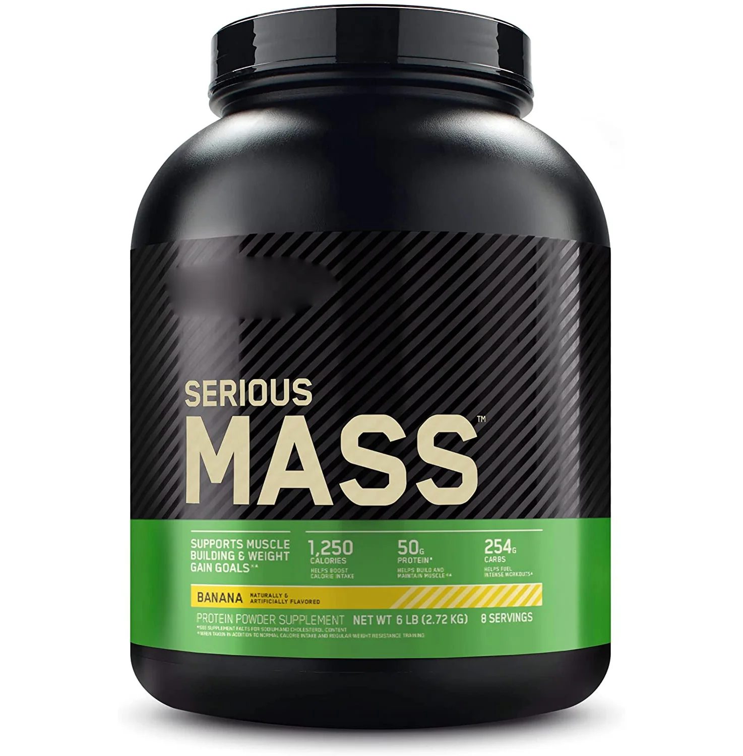 Фирменная торговая марка, питание, серьезный вес, протеиновый порошок Gainer, витамин C, цинк и витамин D для иммунной поддержки, банан 6 фунтов