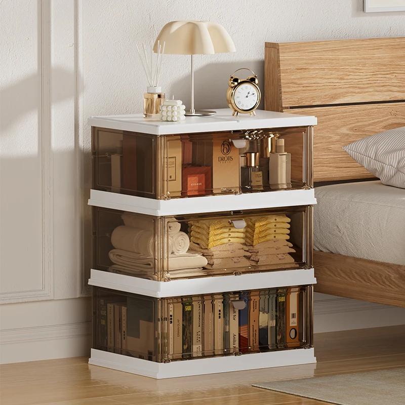 Haixin Large Capacity Transparent Plastic Foldable Shoe Cabinet Organizer New Upgrade Display Shoes Box Stackable Storage