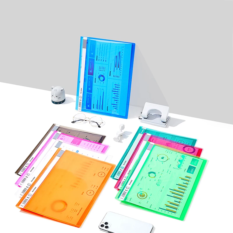 Пластиковая папка для документов, папка для документов с застежкой, пластиковая прозрачная папка A4