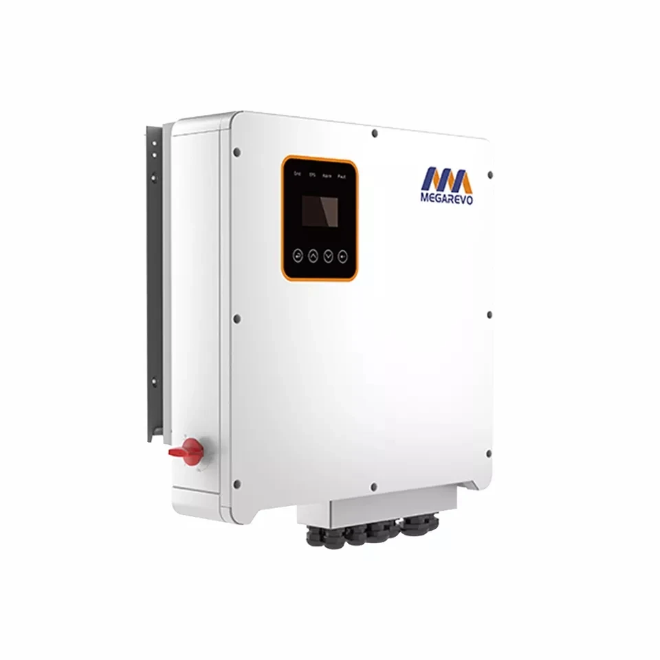 MEGAREVO IP65 380VAC Three Phase Hybrid Solar Inverter 8KW 48V MPPT Charge Controller Invert Support Without Battery Operation