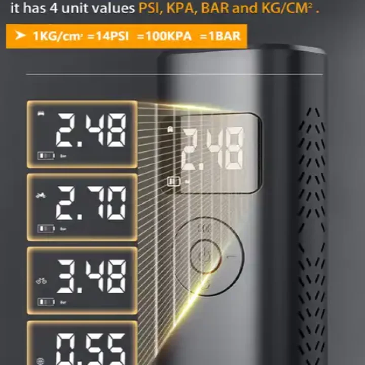 tire pressure monitor portable electric air pump mini bike pump