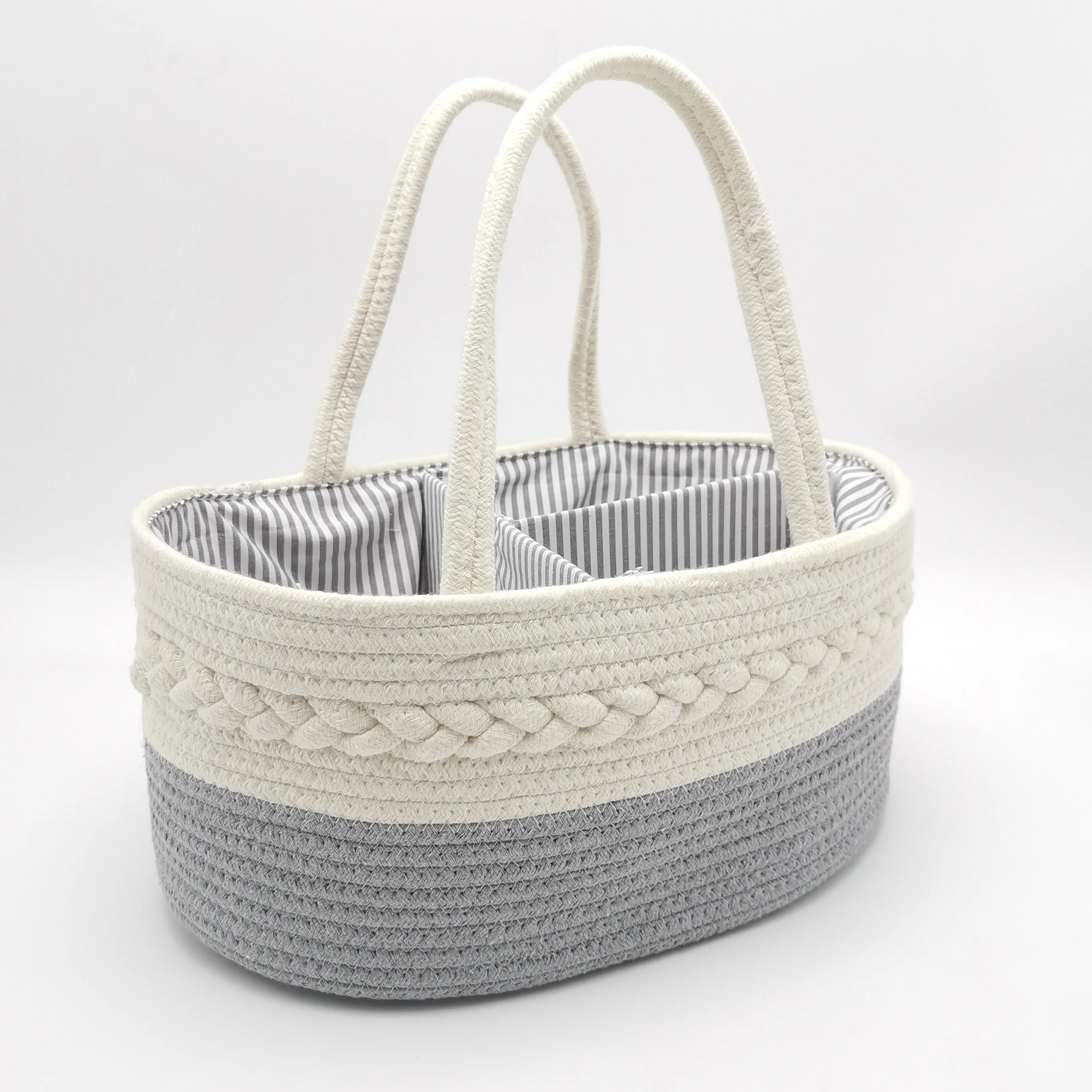OEM Detachable multifunctional Baby Diaper Bag Cute Mom Bag for Outdoor Travel Cotton Rope Diaper Storage Basket