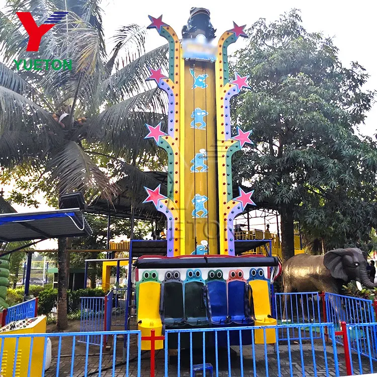 Amusement Park Kids Frog Jumping Hopper Frog Mini Drop Tower Rides With 8.5m Height 6 Seats In Luna Park For Sale