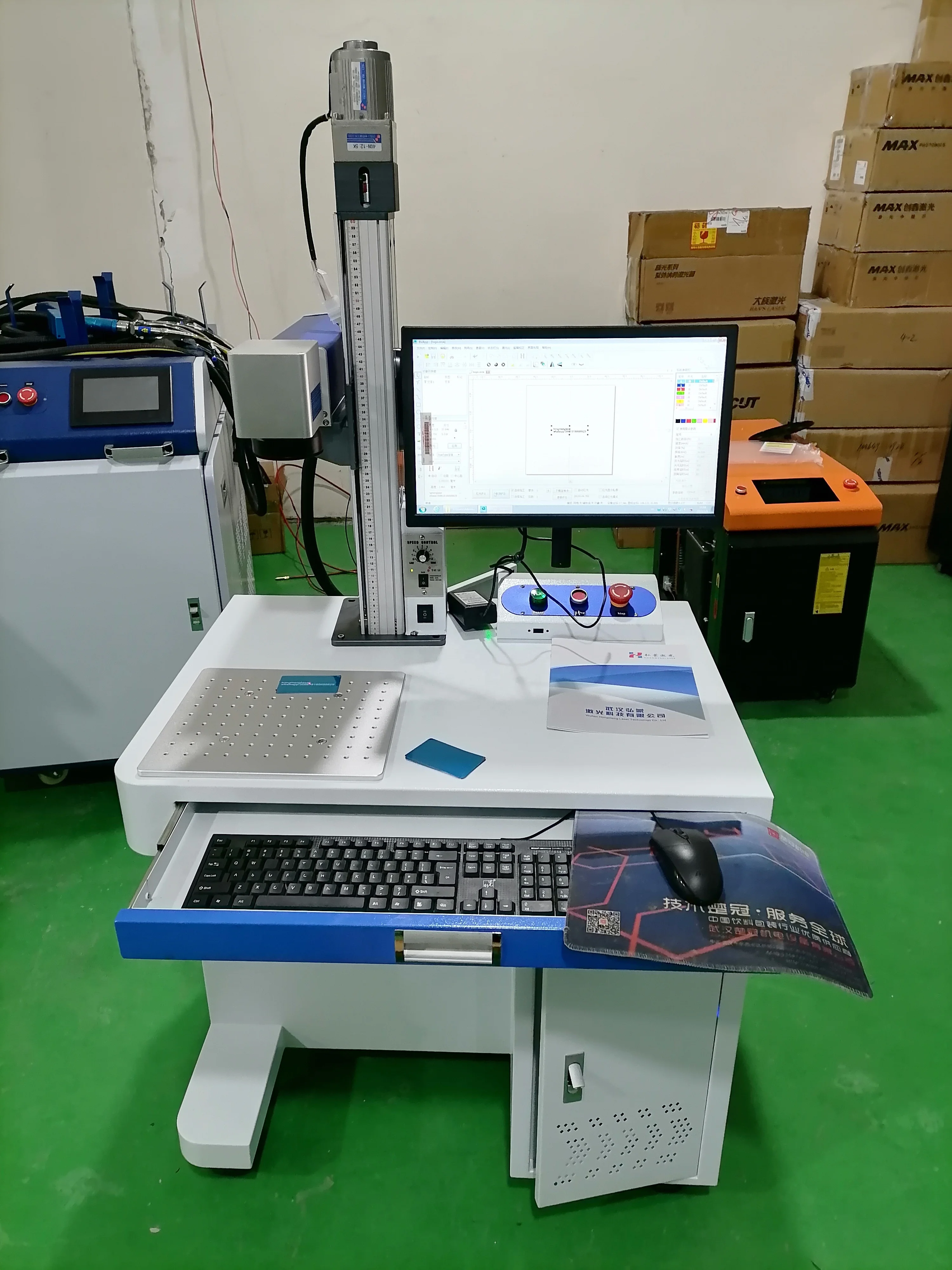 Desktop marking machine raycus max jpt20W 30W 50W  fiber laser marking engraving machine Made in China