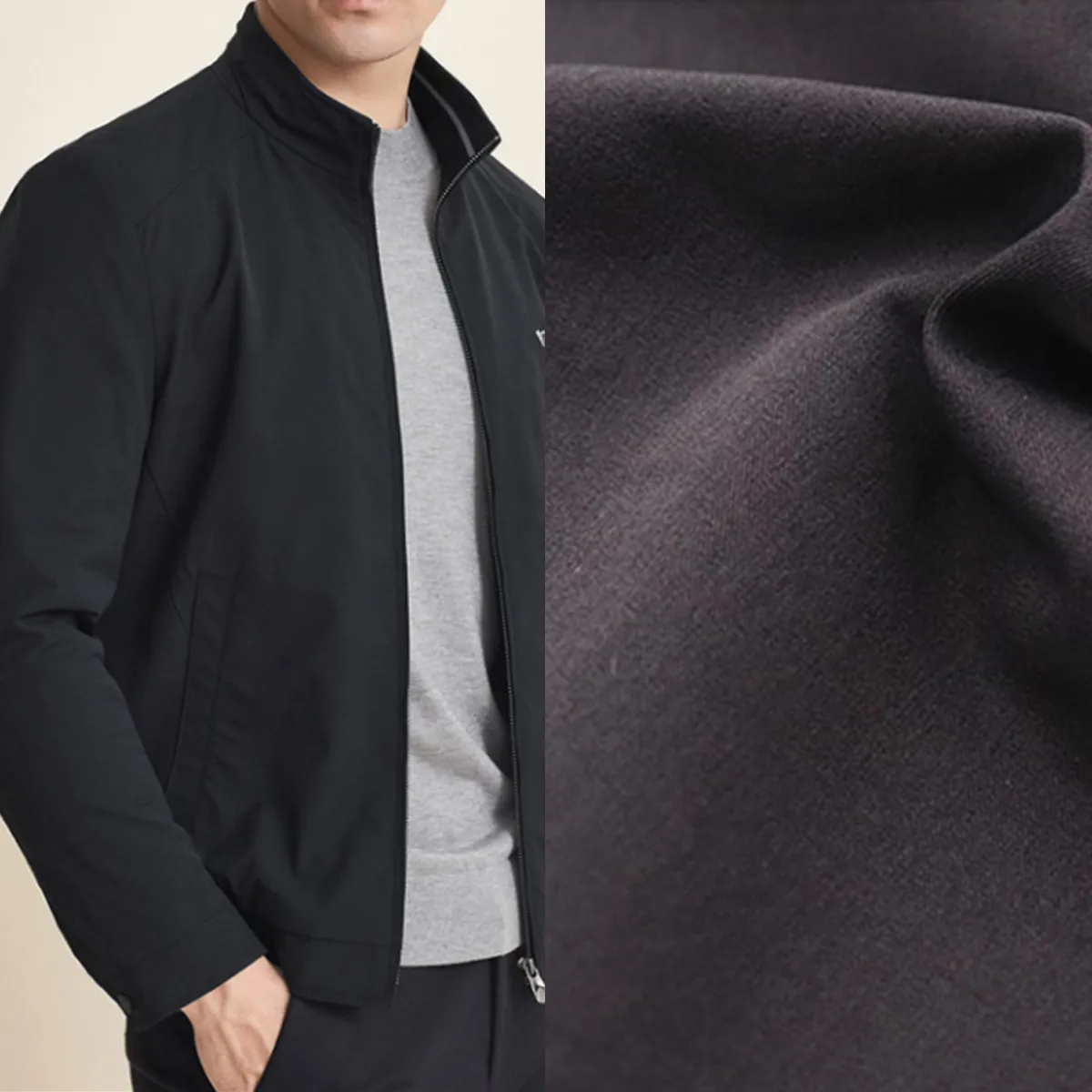 LES001 Hot sales black stretch fabric fabric 4 way stretch four way stretch scrub suit fabric
