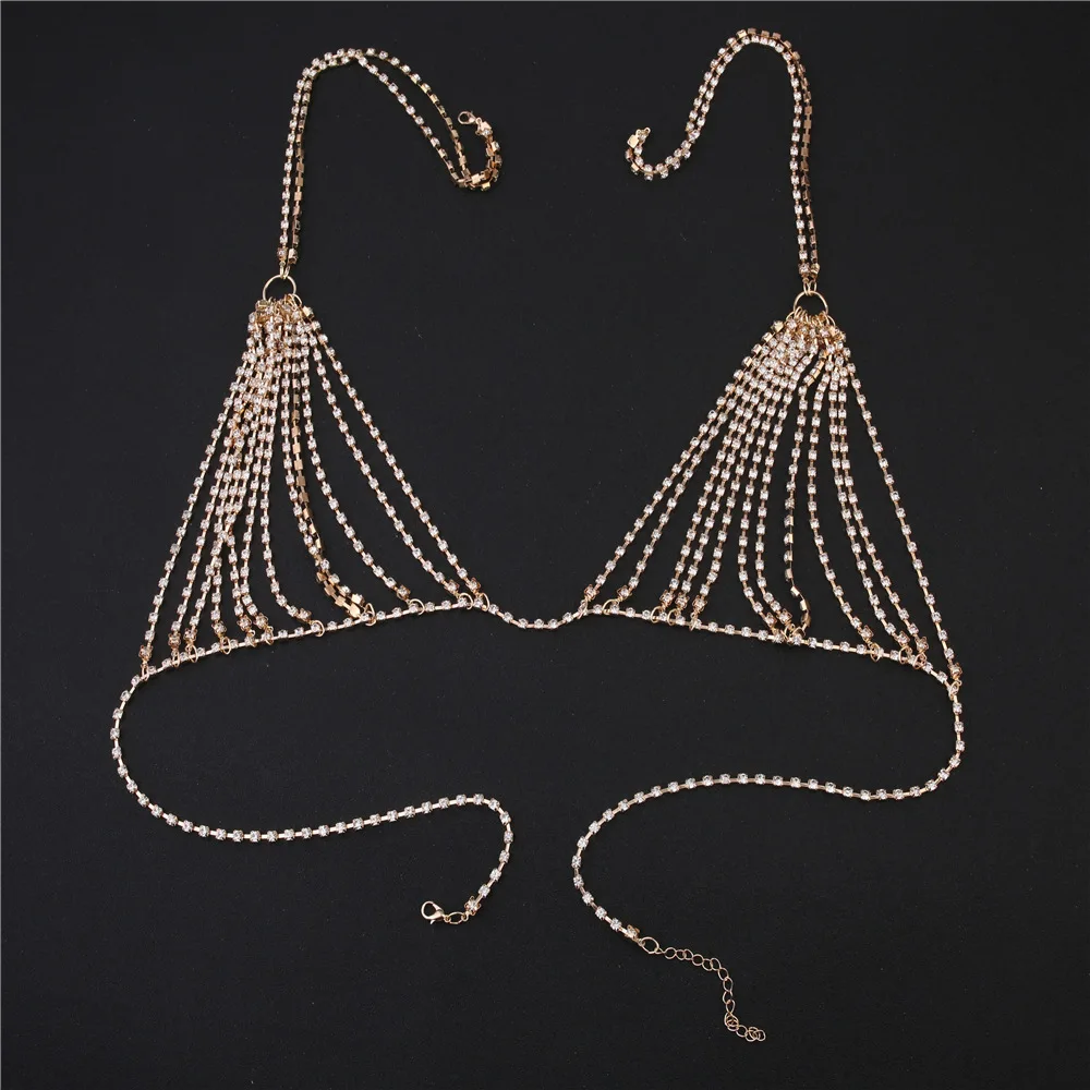 bra chain body jewelry women body chains sexy bikini jewelry accessories