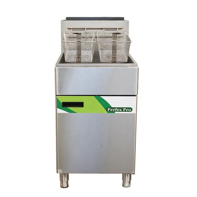 gas deep fryer with temperature control stainless steel deep fryer commercial wholesale price factory OEM