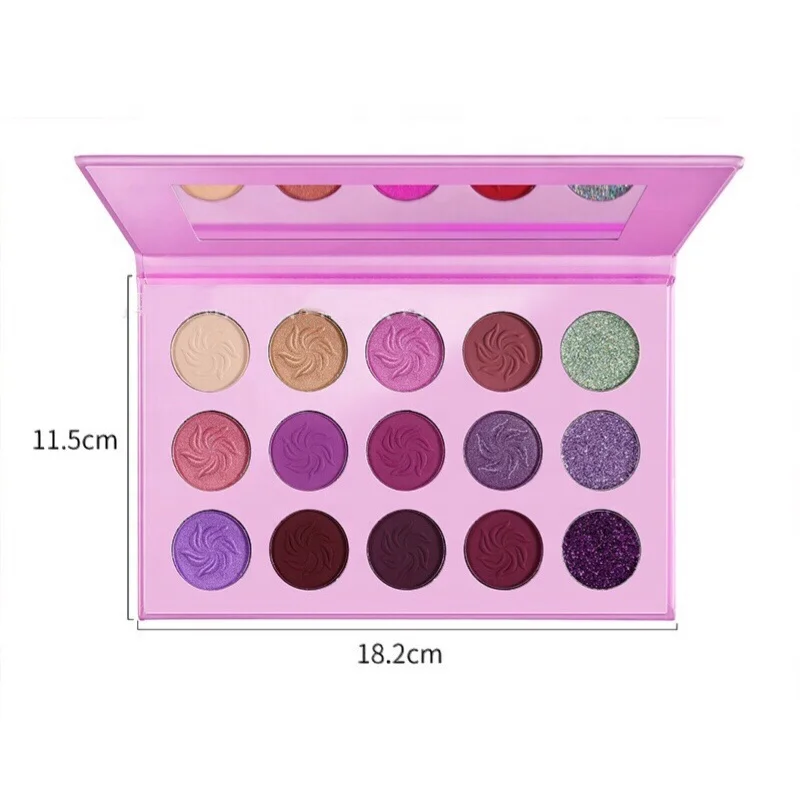 Custom your own brand eye shadow palette colors square shimmer vegan makeup richly pigment low MOQ no label fast shipping