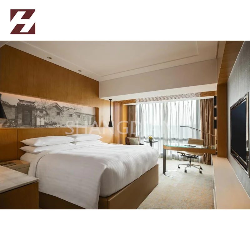 Foshan Customization Hotel Furniture Double-Bed Room 5 Star Hotel Suite