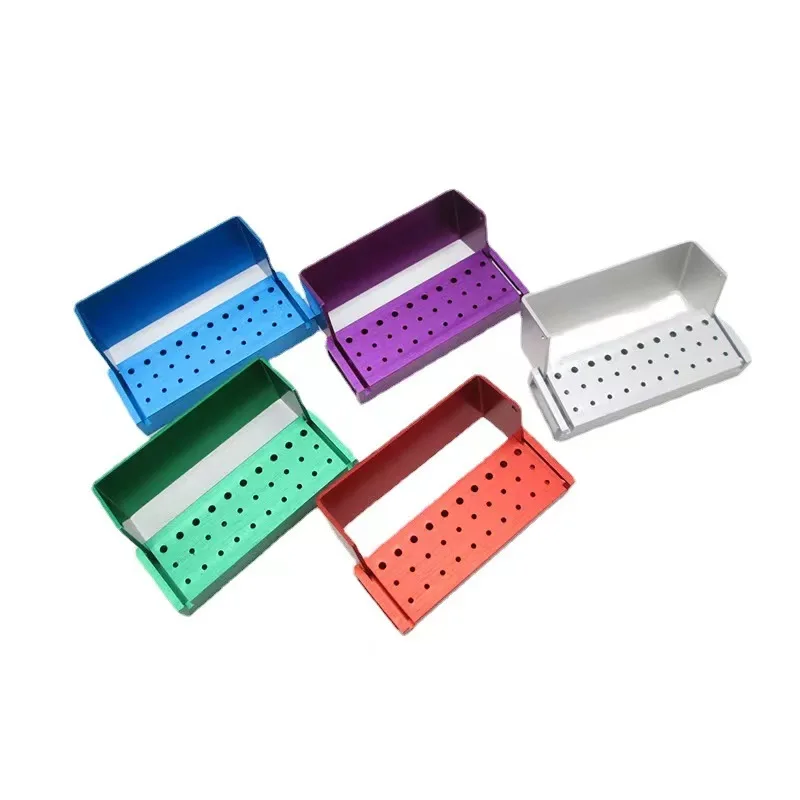 Denxy Dental burs holder High/low speed Burs placer Drills Dispenser Stand Autoclave Sterilizer Case Disinfection Box 15/30holes