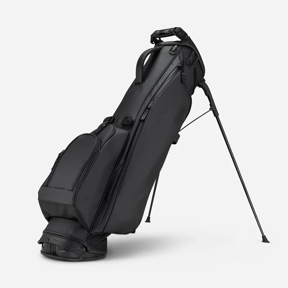 PRIMUS GOLF Premium Top Quality black Pu leather golf bags magnetic 8' custom golf sunday bag lightweight