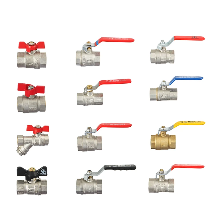 IFAN Long Handle Thread Water Ball Valve Butterfly Handle Forged Pipe Ball Valve 1/2 3/4 1 Inch Brass Ball Valve