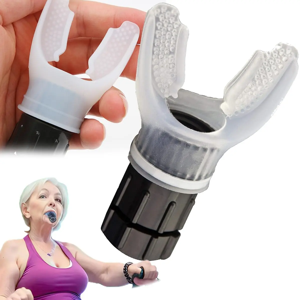 Breathing Trainer Lung Respirator Fitness Equipment Respiratory Silicone High Altitude Training Outdoor Expiratory Exercise Tool