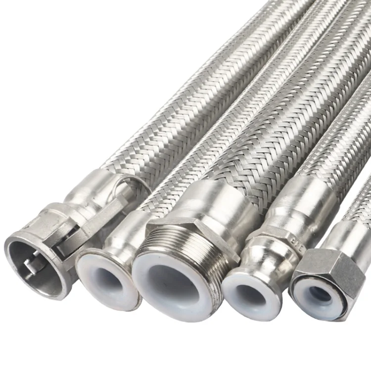 Flexible High Pressure Resistance PTFE Stainless Steel Braid Metal Hoses