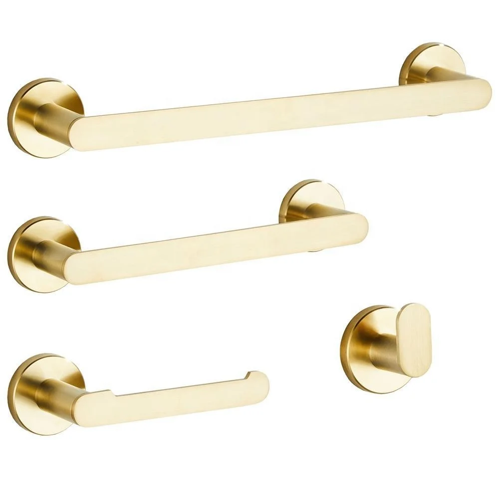 Лидер продаж набор аксессуаров для ванной комнаты из нержавеющей стали 304 дома гостиницы золотой черный