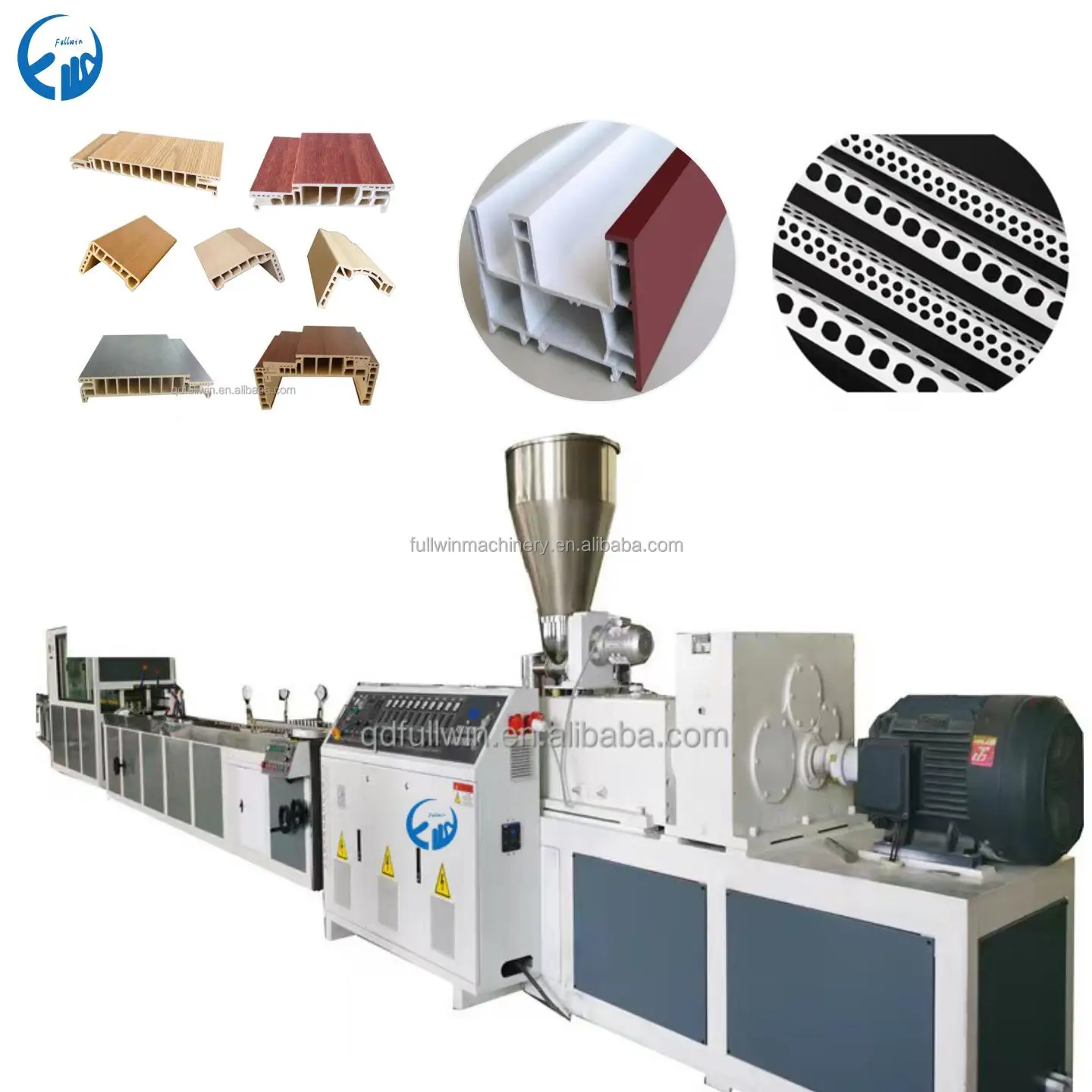 wood plastic composite door machine plastic wood door plate panel board factory manufacturing production line