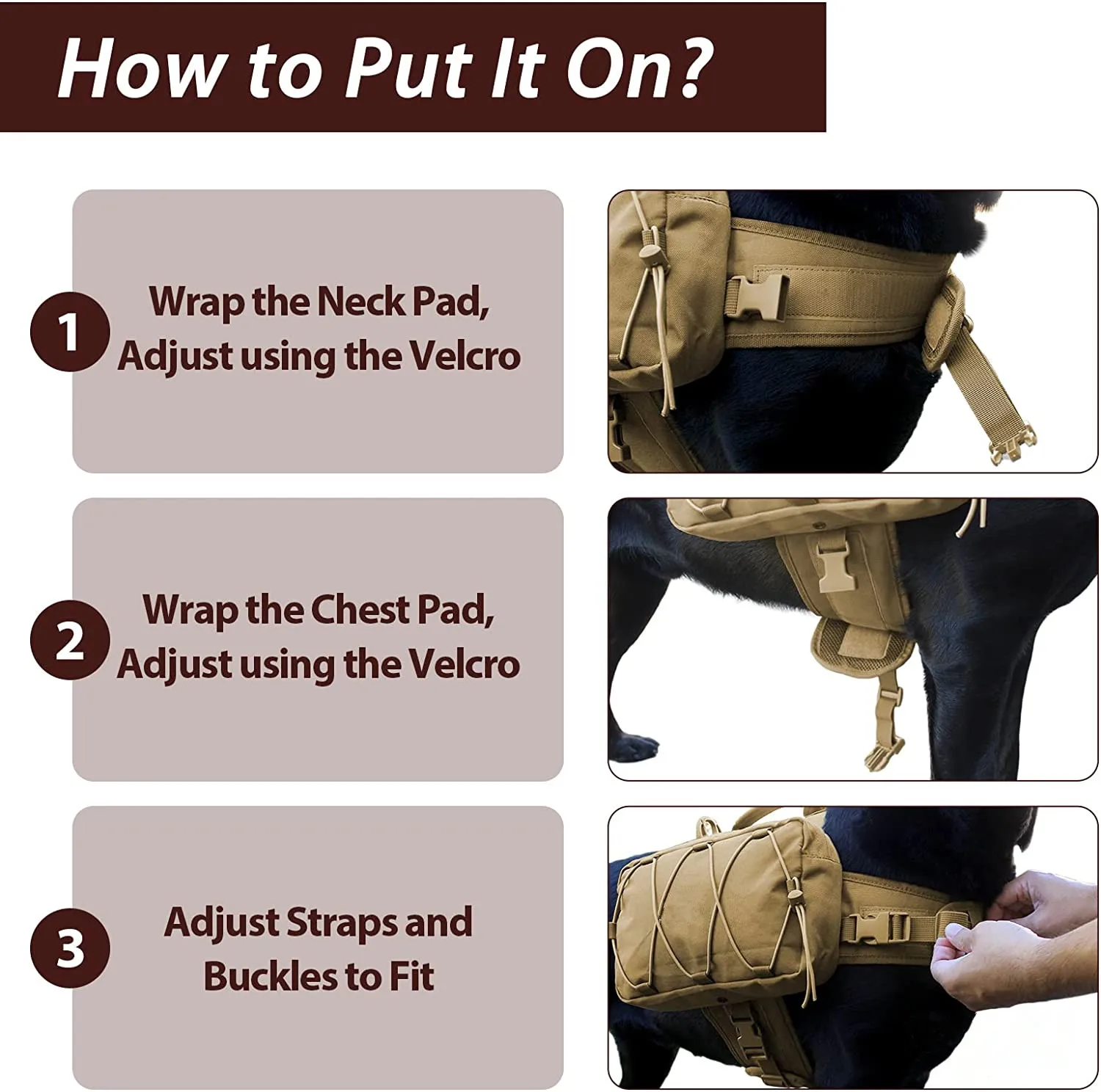 Saddle Bag Dog Backpack Useful Outdoor Hiking As Camping Gear