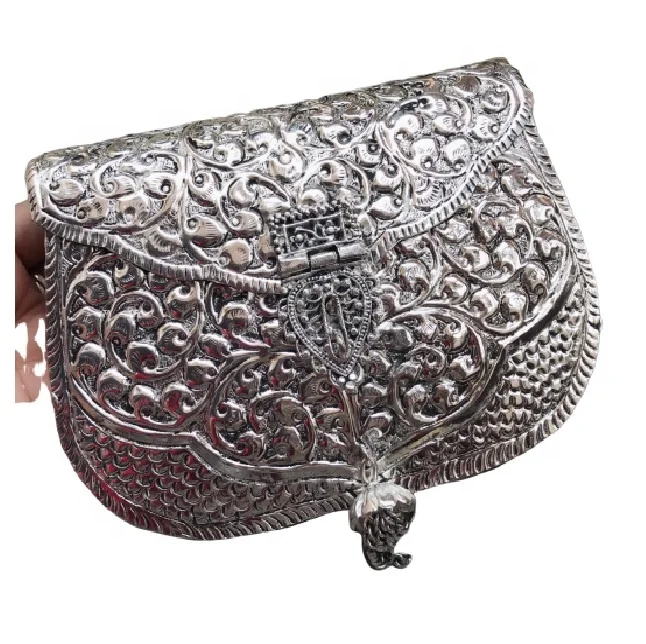 Brass Metal Antique Silver Hot Selling Clutch Bag