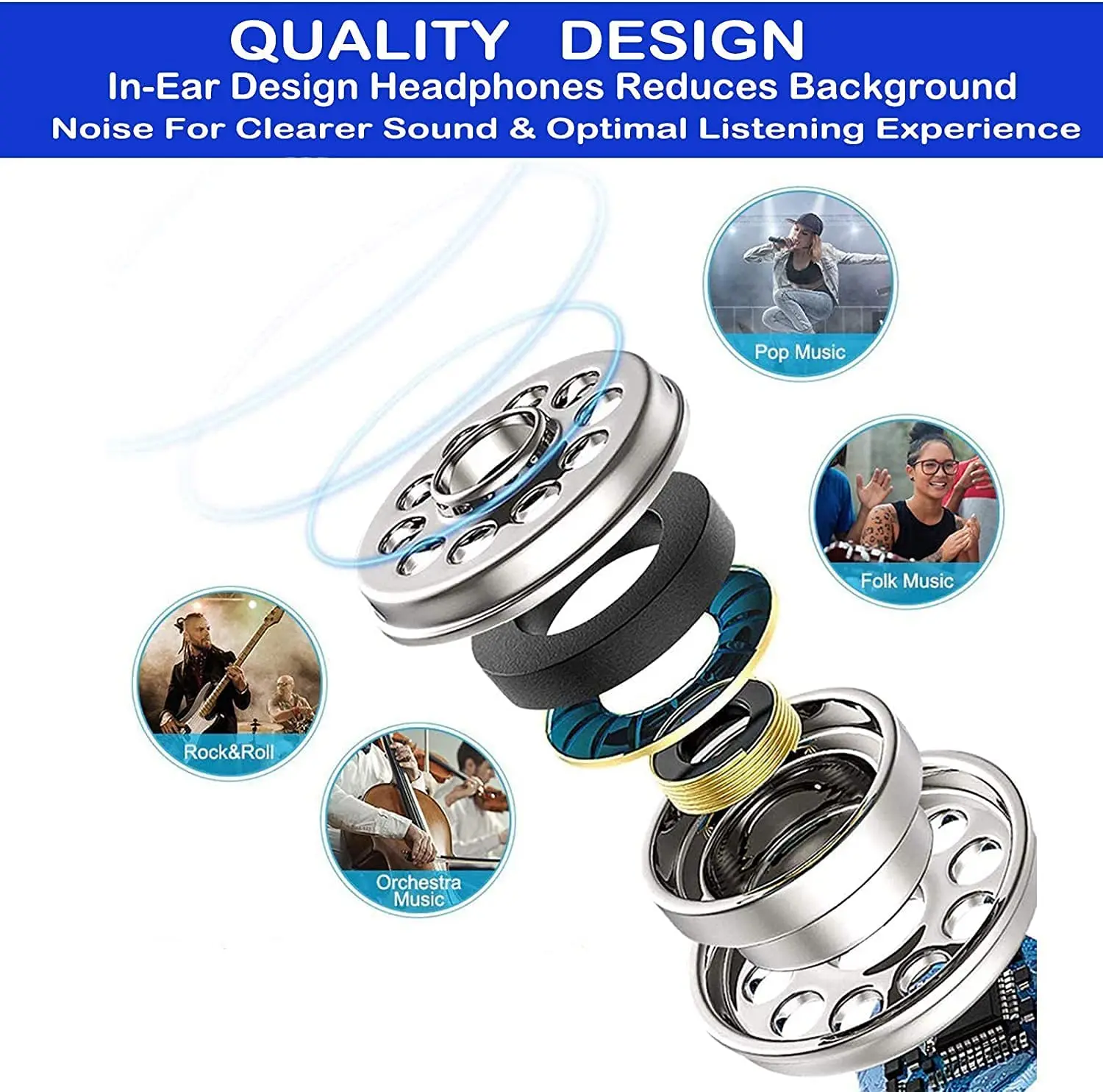 Hot Selling 3.5mm jack wired earphones wholesale full compatible wired earbuds headphone with mini jack microphone wired headpho