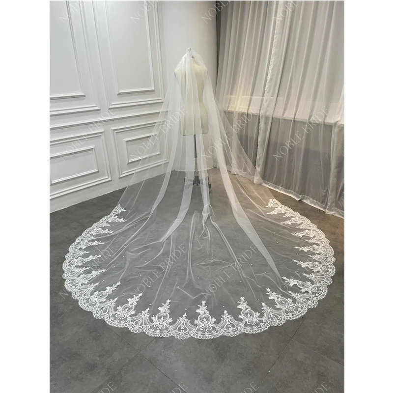 Wholesale Ivory Scalloped Lace Edged Wedding Dress Bridal Veils
