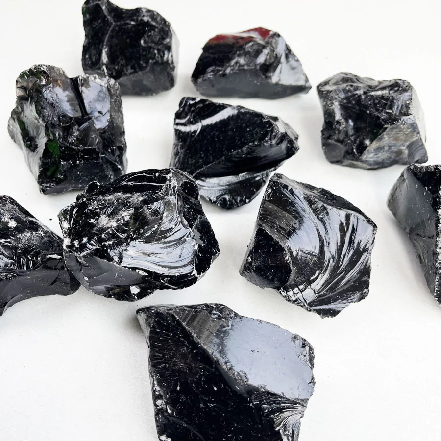 5-20cm Wholesale Large Natural Raw Obsidian Stone Rough For Jewelry Making