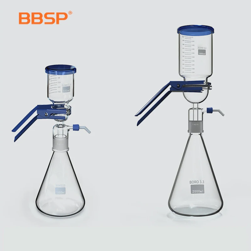 500ml 1L 2L 5L Laboratory Glassware Borosilicate Glass Solvent Filtration Apparatus Vacuum Sand Core Filter Factory Price