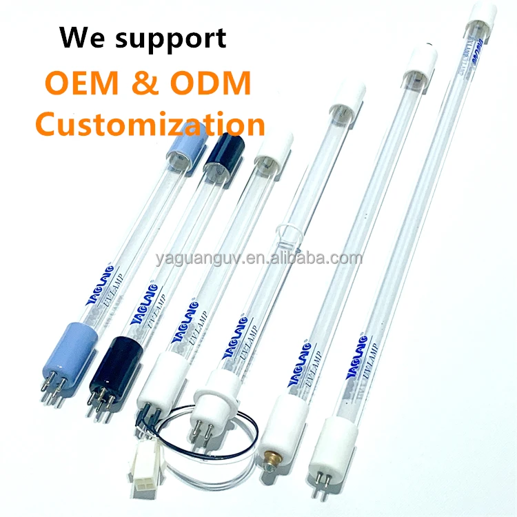 41w 2 pins on both end uv ultraviolet lamp 254nm uv disinfecting light quartz glass
