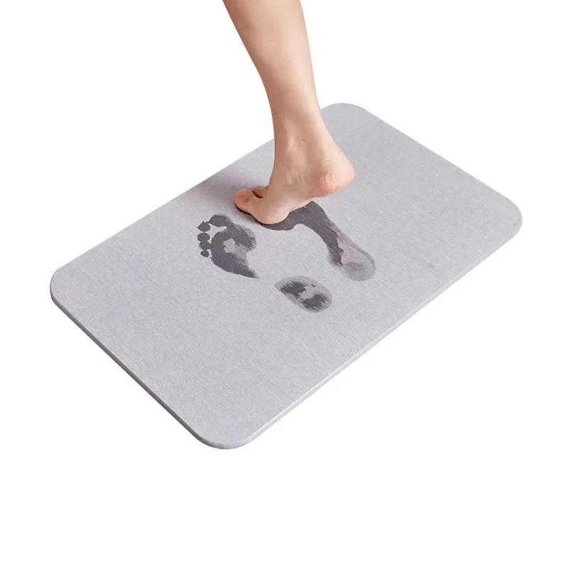 Si748 Customized Logo Sublimation Diatomaceous Earth Bath Mat Bathroom Quick Dry Printed Design Custom Diatomite Stone Bath Mat