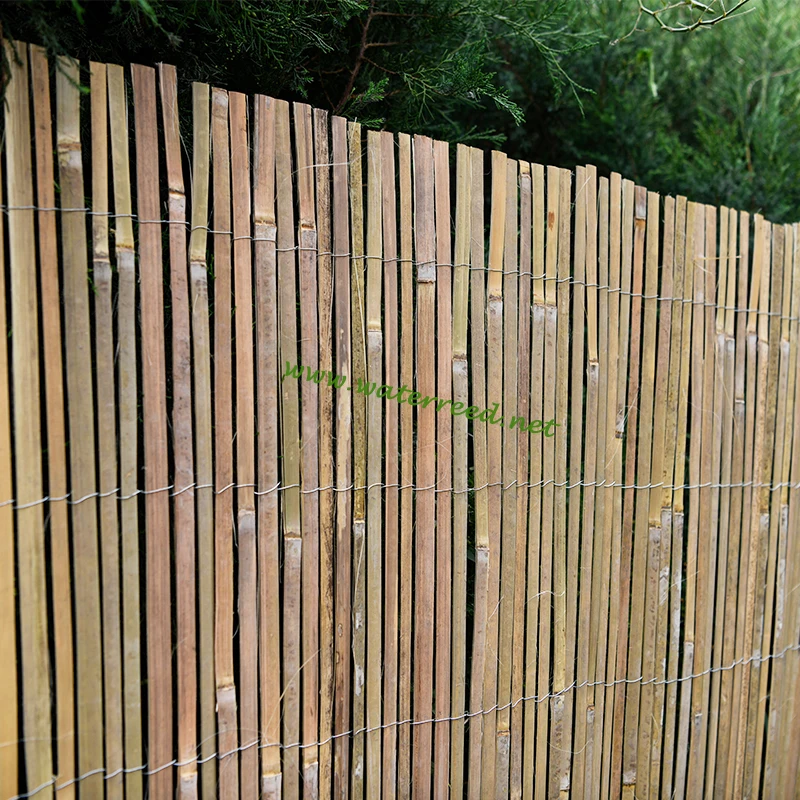 natural split bamboo fence