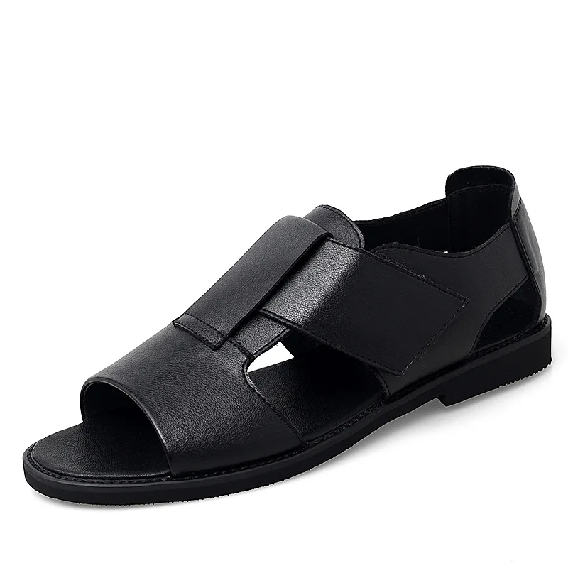 2023 Gents High Quality Leather Sandal Summer Beach Classic Genuine Leather Sandals For Men Men Sandals Leather Casual Shoes